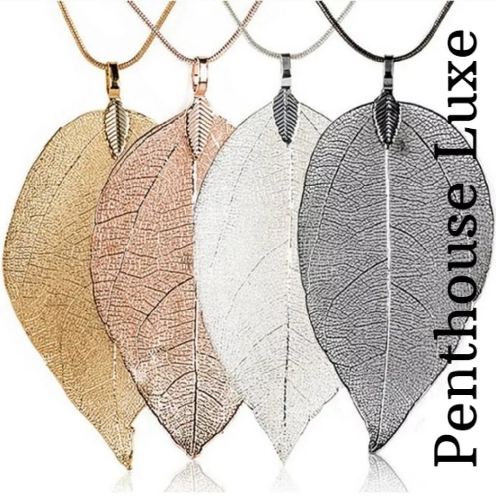 FINAL RESTOCK!! Natural Leaf Necklace - Picture 2 of 8